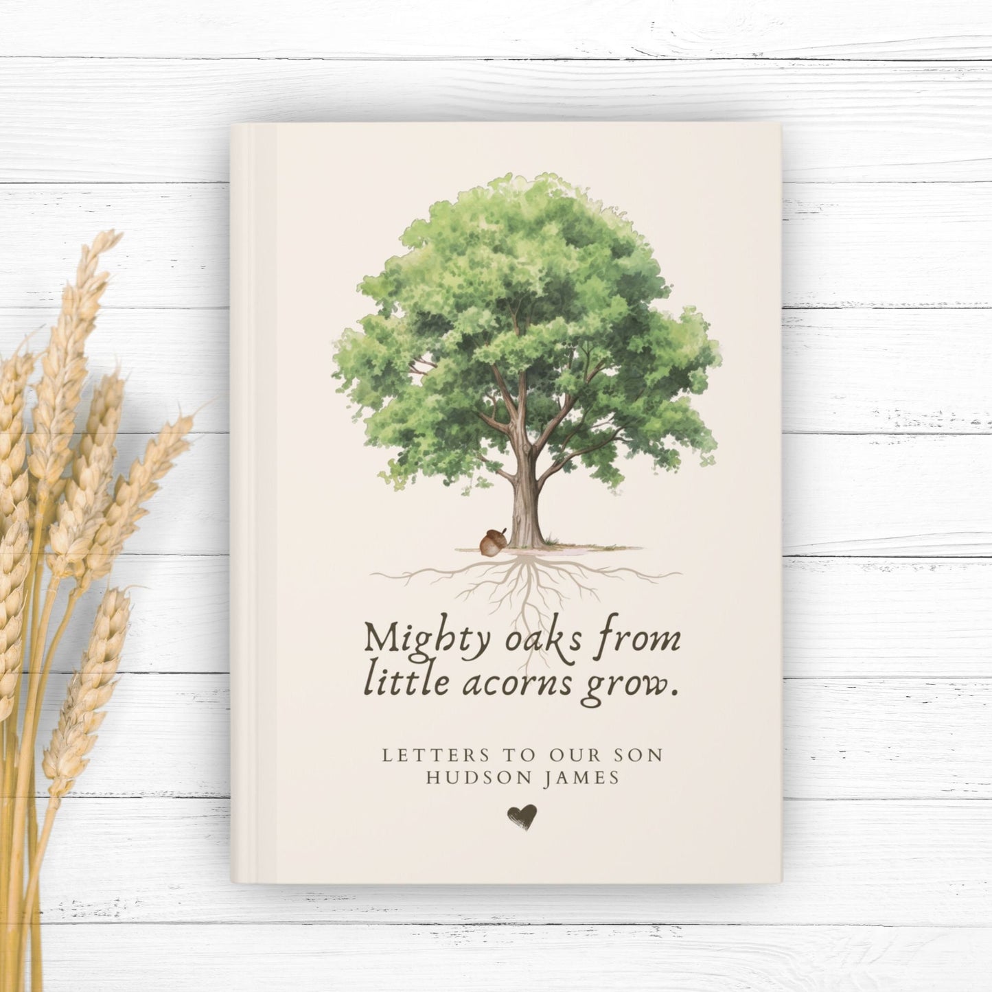 Mighty Oaks - A Personalized Journal for Baby Boys