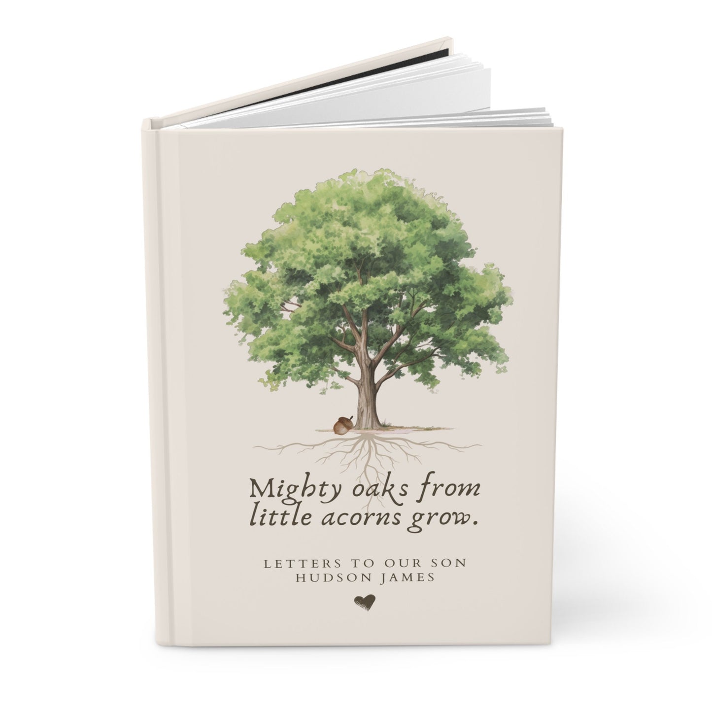 Mighty Oaks - A Personalized Journal for Baby Boys
