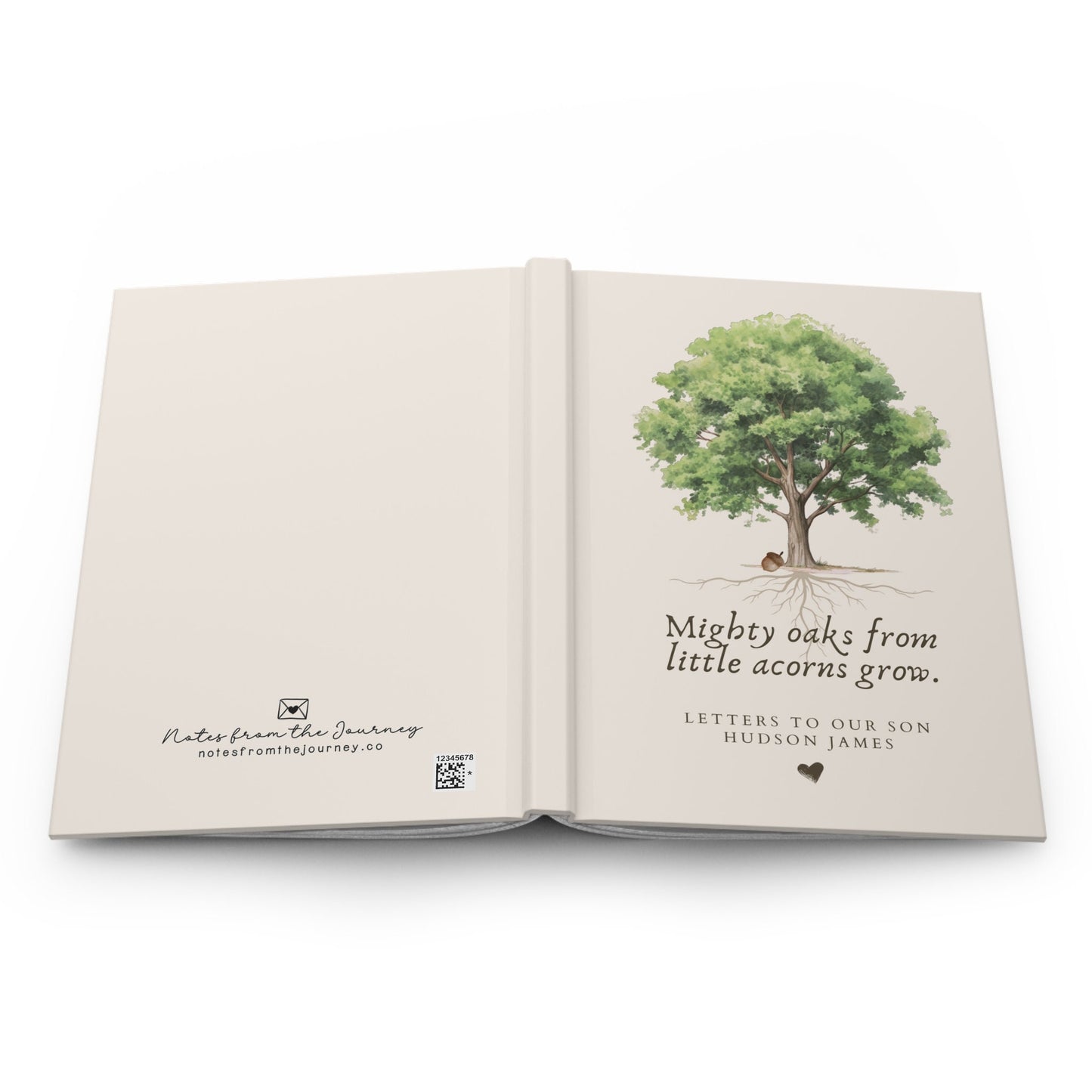 Mighty Oaks - A Personalized Journal for Baby Boys